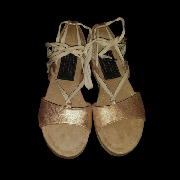 New Marc Jacobs Metallic Gladiator Sandals - Size 7.5 US - In Box - Picture 2 of 6